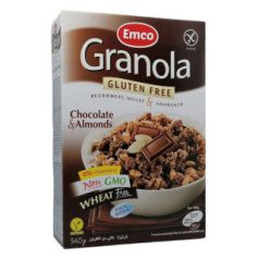   GLUTÉNMENTES GRANOLA MÜZLI CSOKOLÁDÉVAL ÉS MANDULÁVAL 340G