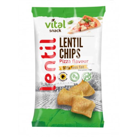 GLUTÉNMENTES VITÁL LENCSE CHIPS PIZZA ÍZŰ 65G